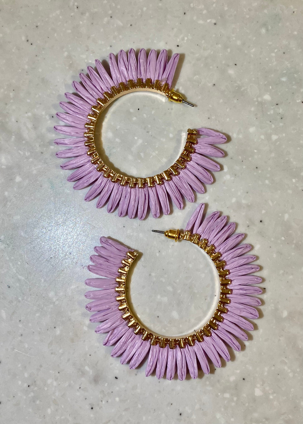 Statement Raffia Hoops