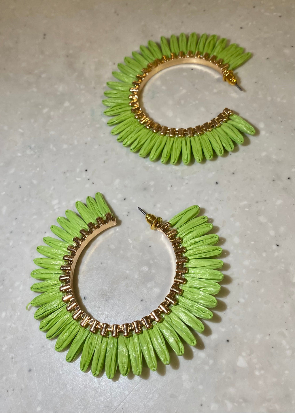 Statement Raffia Hoops