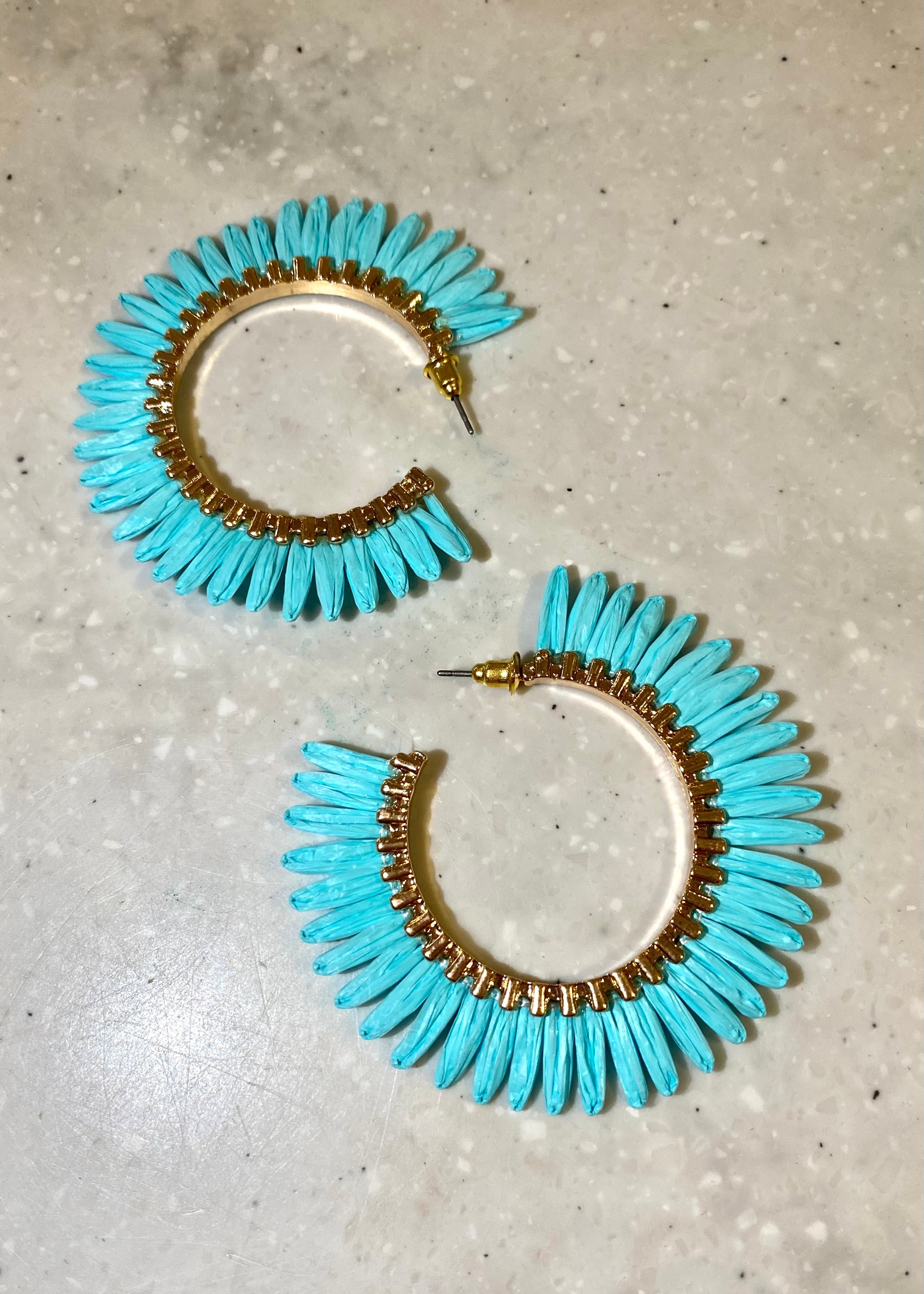 Statement Raffia Hoops