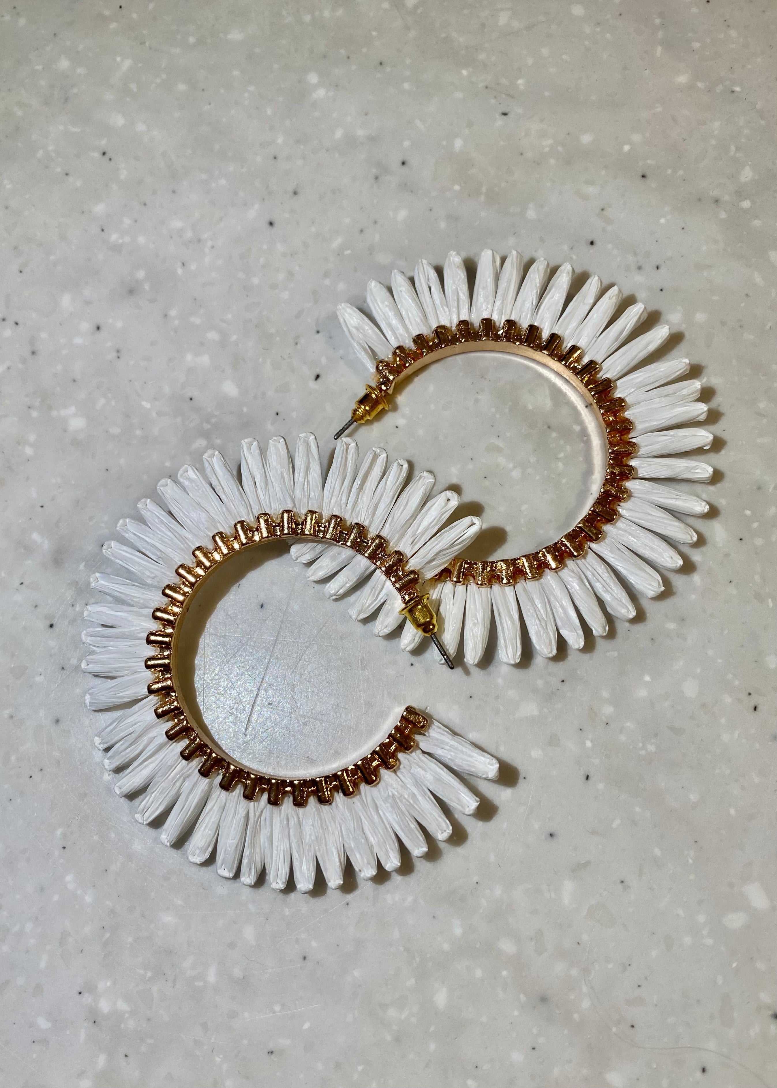 Statement Raffia Hoops