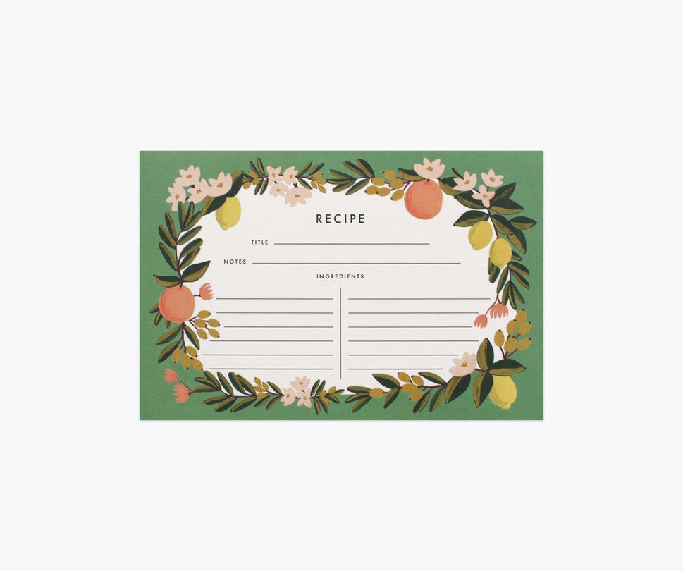 Pack of 12 Recipe Cards
